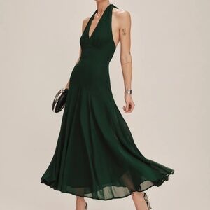 Reformation Briony Dress in Forest Size 2